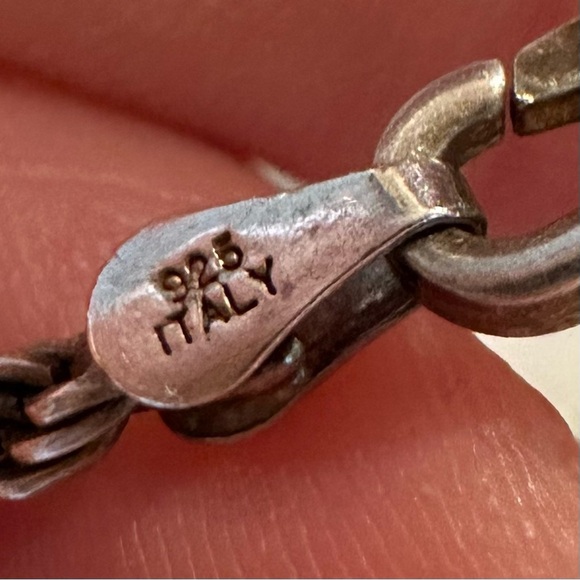 Vintage Old Pawn Sterling Silver Pendant Necklace Sleeping Beauty Turquoise - Picture 9 of 10